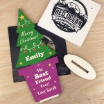 Christmas Gift For Best Friend Wood Christmas Tree Personalised