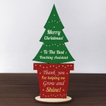 Thank You Christmas Gift For Teaching Assistant Wooden Tree