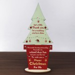 Thank You Christmas Gift For Teacher Assistant Standing Tree