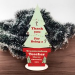 Thank You Christmas Gift For Teacher Standing Christmas Tree