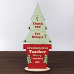 Thank You Christmas Gift For Teacher Standing Christmas Tree