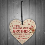 FUNNY Joke Christmas Gift For Sister Wood Heart Sister Gift