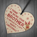 FUNNY Joke Christmas Gift For Sister Wood Heart Sister Gift
