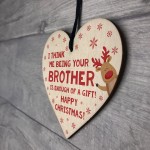 FUNNY Joke Christmas Gift For Sister Wood Heart Sister Gift