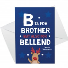 FUNNY Christmas Card For Brother A6 Card Rude Card For Brother