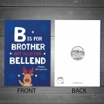 FUNNY Christmas Card For Brother A6 Card Rude Card For Brother