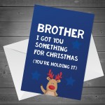 Funny Rude Christmas Card For Brother Offensive Xmas Card