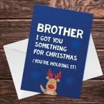 Funny Rude Christmas Card For Brother Offensive Xmas Card