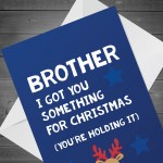 Funny Rude Christmas Card For Brother Offensive Xmas Card