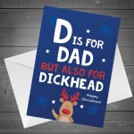 Funny Christmas Card For Dad Rude Offensive Card For Him