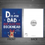 Funny Christmas Card For Dad Rude Offensive Card For Him