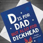 Funny Christmas Card For Dad Rude Offensive Card For Him