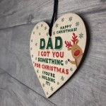 Funny Christmas Gift For Dad Wooden Heart Novelty Joke Gift