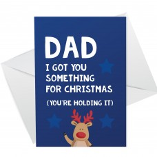 Joke Funny Christmas Card For Dad From Daughter Son A6 Card