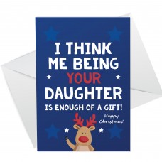 Funny Christmas Card For Dad From Daughter Rude Card For Him