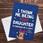 Funny Christmas Card For Dad From Daughter Rude Card For Him