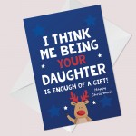 Funny Christmas Card For Dad From Daughter Rude Card For Him