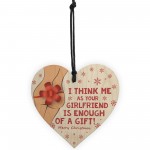 Funny Joke Christmas Gift For Boyfriend Wood Heart Novelty Gift