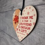 Funny Joke Christmas Gift For Boyfriend Wood Heart Novelty Gift