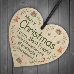 Friendship Keepsake Christmas Gifts For Best Friend Wood Heart