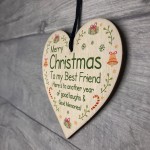 Friendship Keepsake Christmas Gifts For Best Friend Wood Heart