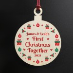 1st First Christmas Together Hanging Bauble Decoration Xmas Gift