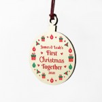 1st First Christmas Together Hanging Bauble Decoration Xmas Gift