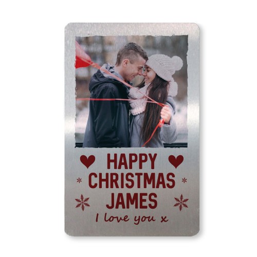 Christmas Gift For Boyfriend Husband Personalised Photo Card