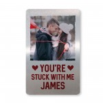 Personalised Gift For Boyfriend METAL Keepsake Photo Card