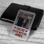 Personalised Gift For Boyfriend METAL Keepsake Photo Card