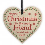 Christmas Best Friend Gift Wood Heart Gift For Friend Tree Decor