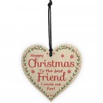 Christmas Best Friend Gift Wood Heart Gift For Friend Tree Decor
