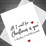 Hilarious Christmas Card For Boyfriend Husband Funny Joke Card