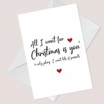 Hilarious Christmas Card For Boyfriend Husband Funny Joke Card