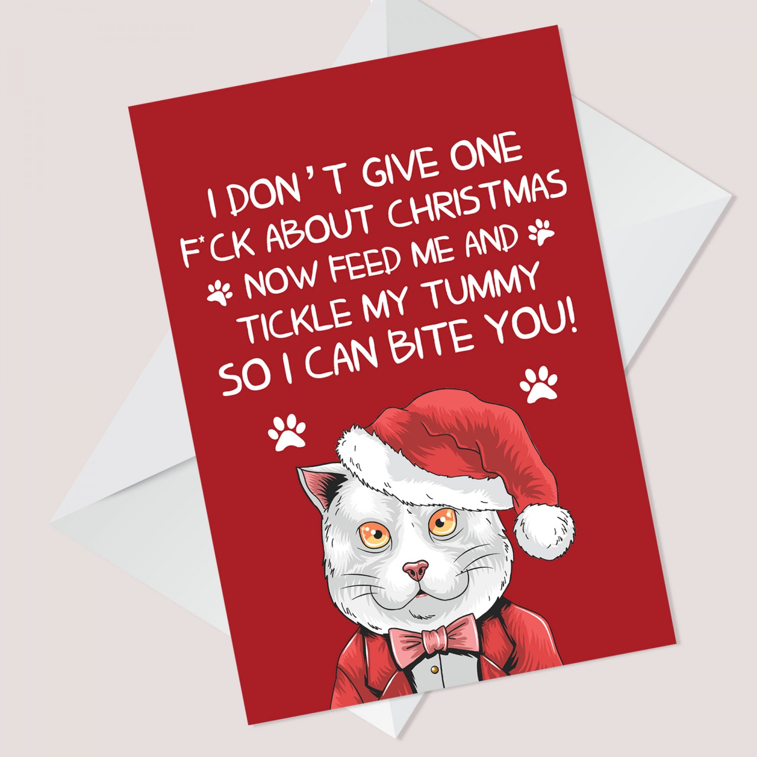 Funny Rude Christmas Card From Cat For Dad Mum Offensive Xmas Funny Rude Christmas Card From Cat For Dad Mum Offensive Xmas