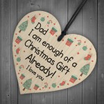 Funny Dad Christmas Gift From Daughter Son Novelty Wood Heart 