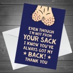 Stepdad Christmas Birthday Card Not From Your Humor Funny Card