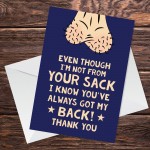Stepdad Christmas Birthday Card Not From Your Humor Funny Card