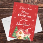 New Home Christmas Card For Friend Couple House Warming Card