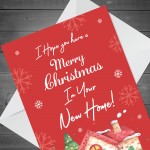 New Home Christmas Card For Friend Couple House Warming Card