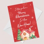 New Home Christmas Card For Friend Couple House Warming Card