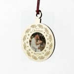 1st Christmas Married Bauble Personalised Photo Hanging Bauble