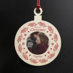 1st Christmas Together Bauble Personalised Photo Wooden Bauble