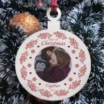 1st Christmas Together Bauble Personalised Photo Wooden Bauble