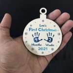 First Christmas Bauble For Baby Boy Personalised Tree Decoration