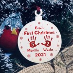 First Christmas Bauble For New Baby Personalised Tree Decoration