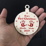 First Christmas Bauble For New Baby Personalised Tree Decoration First Christmas Bauble For New Baby Personalised Tree Decoration