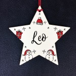 1st Christmas Decoration For Baby Personalised Hanging Star