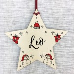 1st Christmas Decoration For Baby Personalised Hanging Star