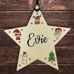 Babys 1st Christmas Decoration Personalised Hanging Star